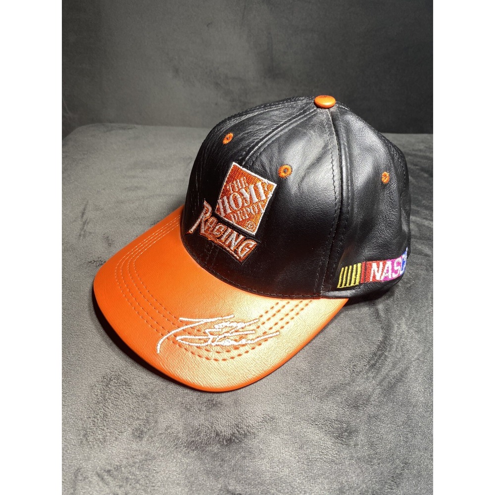Vintage Nascar Hat Cap Snap Back Orange Black Tony Stewart Home Depot Racing Men